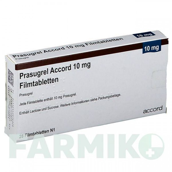 ПРАСУГРЕЛЬ (PRASUGREL) 10 мг таблетки 28 шт - Прасугрел ACCORD HEALTHCARE