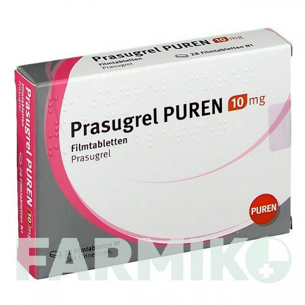 ПРАСУГРЕЛЬ (PRASUGREL) 10 мг таблетки 28 шт - Прасугрел PUREN PHARMA