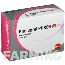ПРАСУГРЕЛЬ (PRASUGREL) 10 мг таблетки 98 шт - Прасугрел PUREN PHARMA