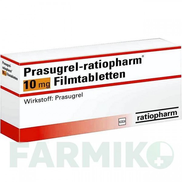 ПРАСУГРЕЛЬ (PRASUGREL) 10 мг таблетки 98 шт - Прасугрел RATIOPHARM