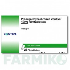 ПРАСУГРЕЛЬ ГИДРОБРОМИД (PRASUGRELHYDROBROMID) 10 мг таблетки 28 шт - Прасугрел ZENTIVA