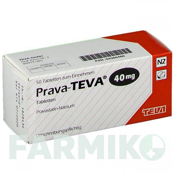 ПРАВА (PRAVA) 40 мг таблетки 50 шт - Правастатин TEVA