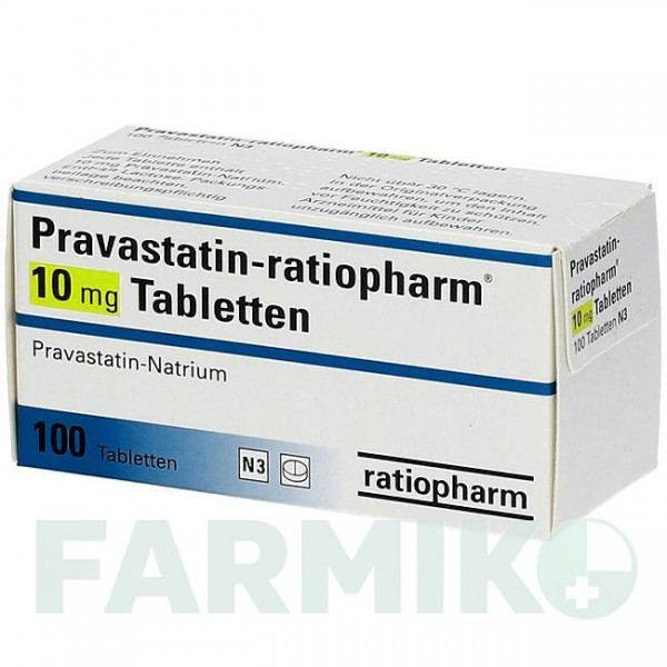 ПРАВАСТАТИН (PRAVASTATIN) 10 мг таблетки 100 шт - Правастатин RATIOPHARM