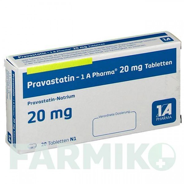 ПРАВАСТАТИН (PRAVASTATIN) 20 мг таблетки 20 шт - Правастатин 1 A PHARMA