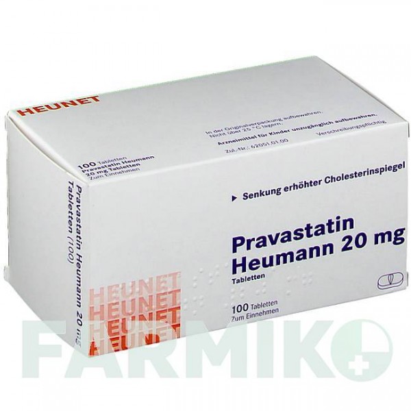 ПРАВАСТАТИН (PRAVASTATIN) 20 мг таблетки 100 шт - Правастатин HEUNET PHARMA