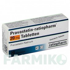 ПРАВАСТАТИН (PRAVASTATIN) 20 мг таблетки 20 шт - Правастатин RATIOPHARM