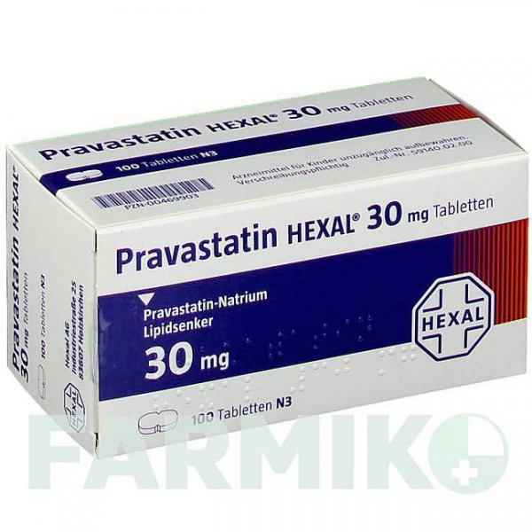 ПРАВАСТАТИН (PRAVASTATIN) 30 мг таблетки 100 шт - Правастатин HEXAL