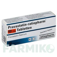 ПРАВАСТАТИН (PRAVASTATIN) 40 мг таблетки 20 шт - Правастатин RATIOPHARM