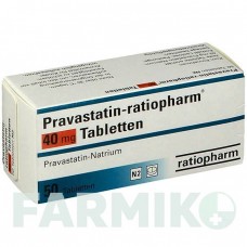 ПРАВАСТАТИН (PRAVASTATIN) 40 мг таблетки 50 шт - Правастатин RATIOPHARM