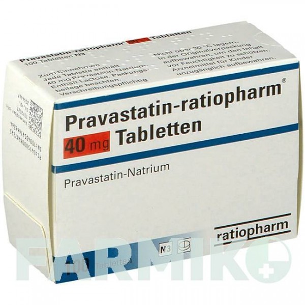 ПРАВАСТАТИН (PRAVASTATIN) 40 мг таблетки 100 шт - Правастатин RATIOPHARM