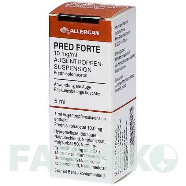 ПРЕД (PRED) 10 мг/мл капли 5 мл - Преднизолон MPA PHARMA