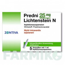 ПРЕДНИ (PREDNI) 25 мг ампулы 5x1 мл - Преднизолон депо ZENTIVA