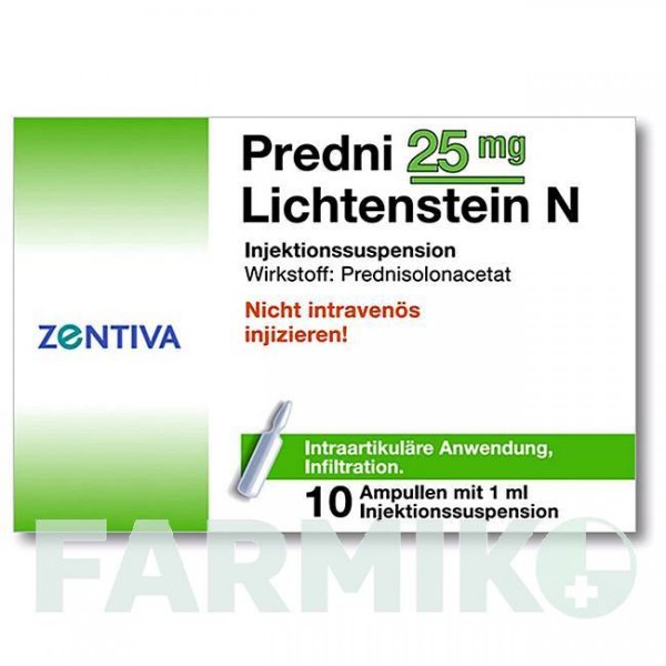 ПРЕДНИ (PREDNI) 25 мг ампулы 10x1 мл - Преднизолон депо ZENTIVA