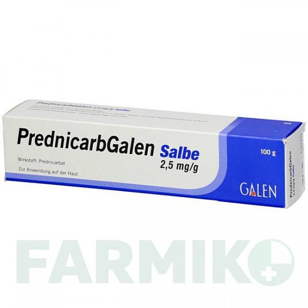 ПРЕДНИКАРБГАЛЕН (PREDNICARBGALEN) 2,5 мг/г мазь 100 г - Предникарбат GALENPHARMA
