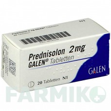 ПРЕДНІЗОЛОН (PREDNISOLON) 2 мг таблетки 20 шт - Преднізолон GALENPHARMA