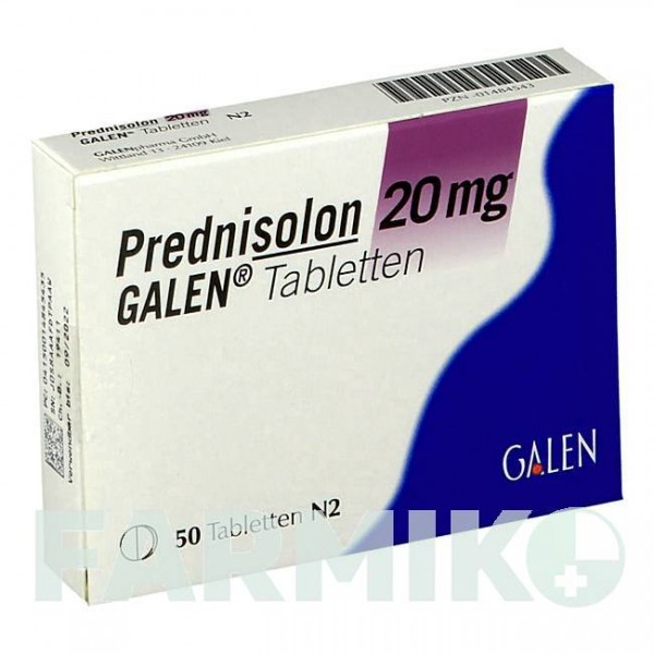 ПРЕДНІЗОЛОН (PREDNISOLON) 20 мг таблетки 50 шт - Преднізолон GALENPHARMA