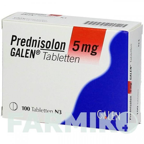 ПРЕДНІЗОЛОН (PREDNISOLON) 5 мг таблетки 100 шт - Преднізолон GALENPHARMA