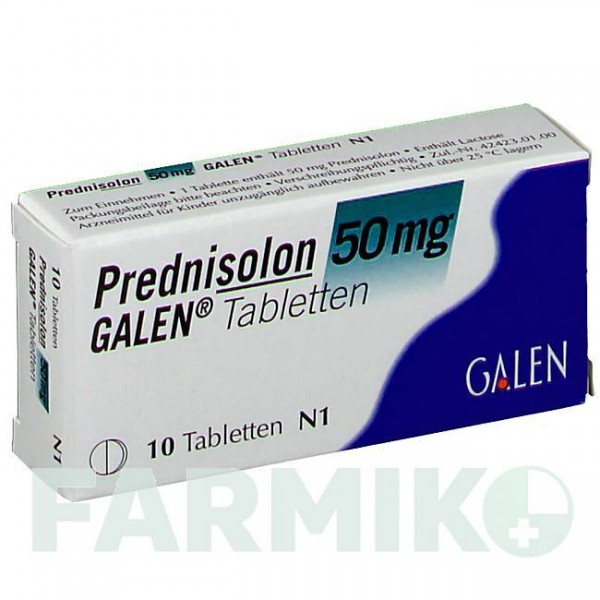 ПРЕДНІЗОЛОН (PREDNISOLON) 50 мг таблетки 10 шт - Преднізолон GALENPHARMA