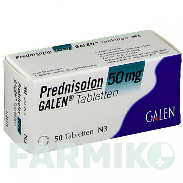 ПРЕДНІЗОЛОН (PREDNISOLON) 50 мг таблетки 50 шт - Преднізолон GALENPHARMA