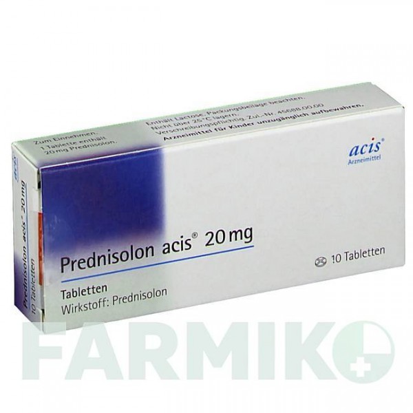 ПРЕДНІЗОЛОН АЦИС (PREDNISOLON ACIS) 20 мг таблетки 10 шт - Преднізолон ACIS