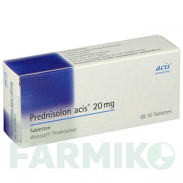 ПРЕДНИЗОЛОН АЦИС (PREDNISOLON ACIS) 20 мг таблетки 50 шт - Преднизолон ACIS