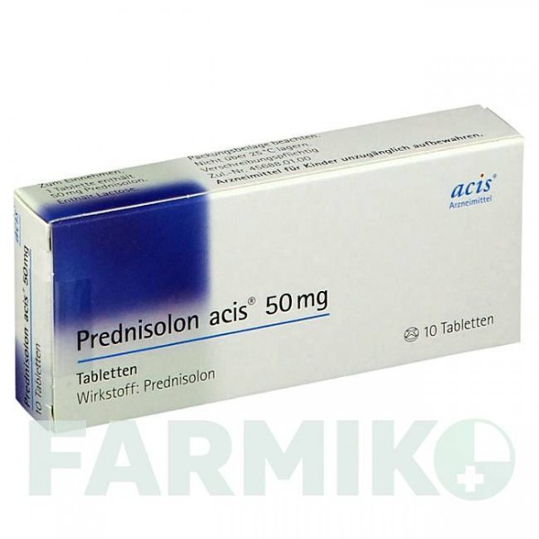 ПРЕДНИЗОЛОН АЦИС (PREDNISOLON ACIS) 50 мг таблетки 10 шт - Преднизолон ACIS