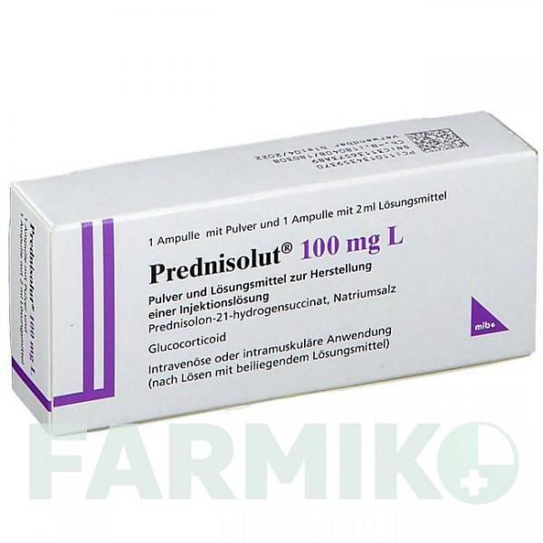 ПРЕДНИЗОЛЮТ (PREDNISOLUT) 100 мг порошок 1 шт - Преднизолон MIBE