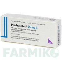 ПРЕДНІЗОЛЮТ (PREDNISOLUT) 25 мг порошок 1 шт - Преднізолон MIBE