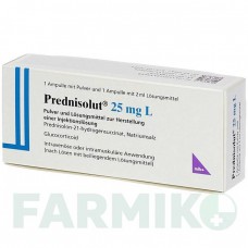 ПРЕДНІЗОЛЮТ (PREDNISOLUT) 25 мг порошок 1 шт - Преднізолон MIBE
