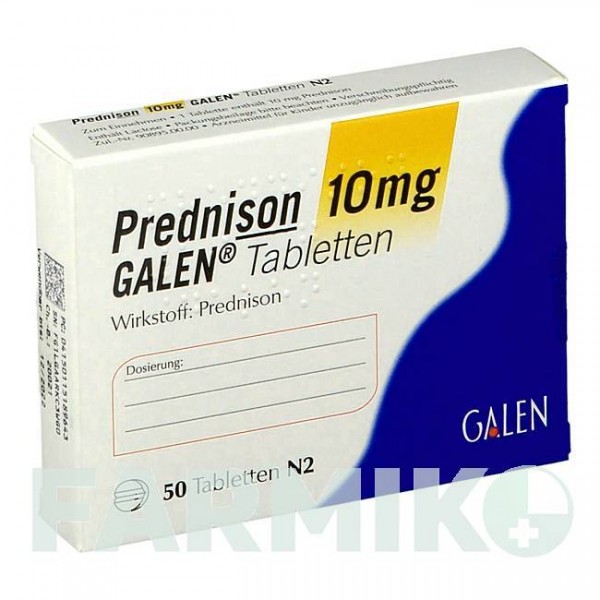 ПРЕДНІЗОН (PREDNISON) 10 мг таблетки 50 шт - Преднізон GALENPHARMA