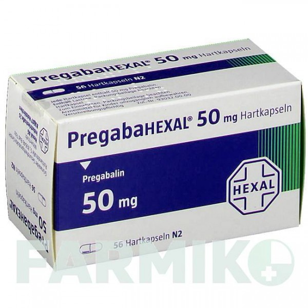 ПРЕГАБАГЕКСАЛ (PREGABAHEXAL) 50 мг капсули 56 шт - Прегабалін HEXAL