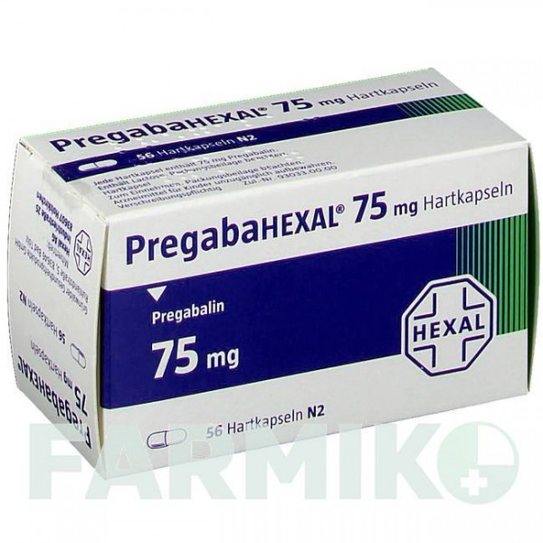 ПРЕГАБАГЕКСАЛ (PREGABAHEXAL) 75 мг капсули 56 шт - Прегабалін HEXAL