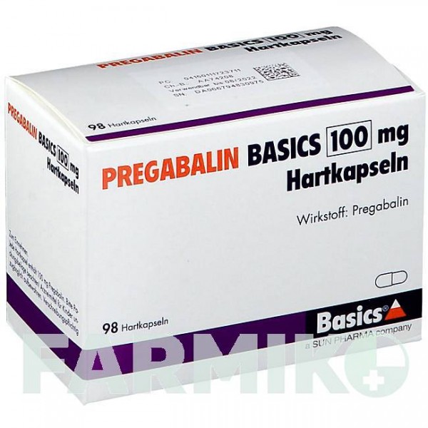 ПРЕГАБАЛІН (PREGABALIN) 100 мг капсули 98 шт - Прегабалін BASICS
