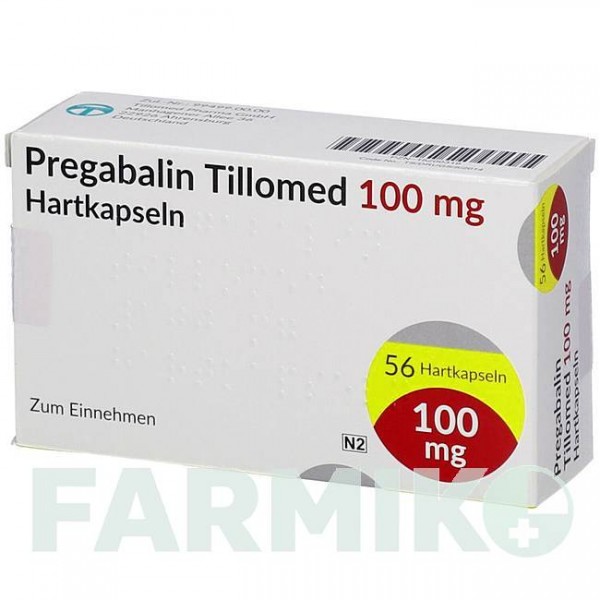 ПРЕГАБАЛІН (PREGABALIN) 100 мг капсули 56 шт - Прегабалін TILLOMED