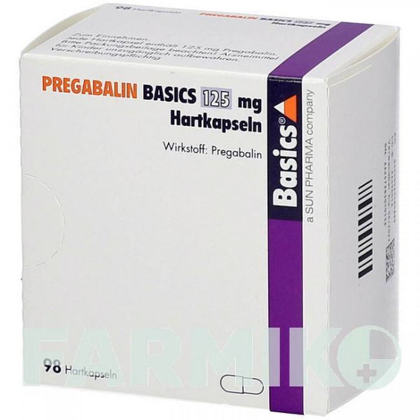 ПРЕГАБАЛИН (PREGABALIN) 125 мг капсулы 98 шт - Прегабалин BASICS