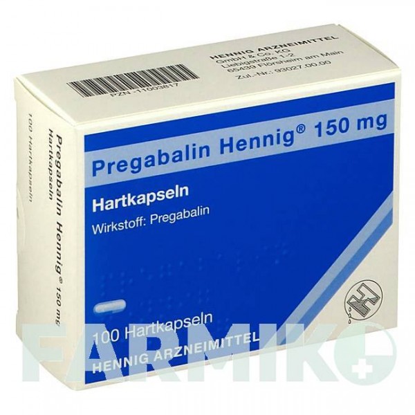 ПРЕГАБАЛИН (PREGABALIN) 150 мг капсулы 100 шт - Прегабалин HENNIG