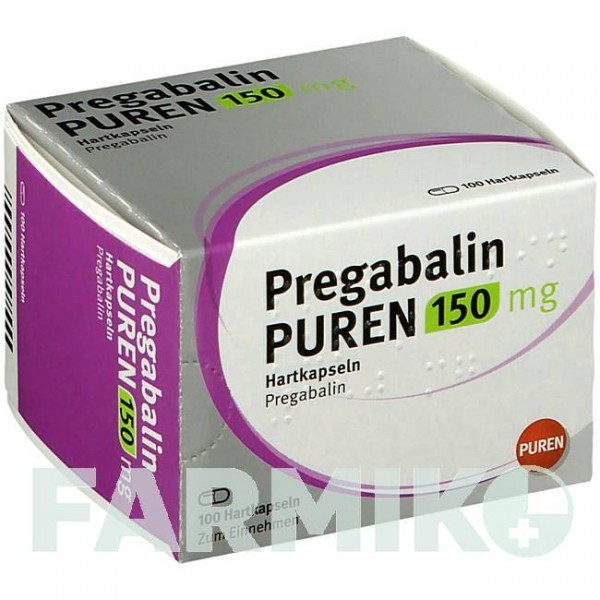 ПРЕГАБАЛИН (PREGABALIN) 150 мг капсулы 100 шт - Прегабалин PUREN PHARMA