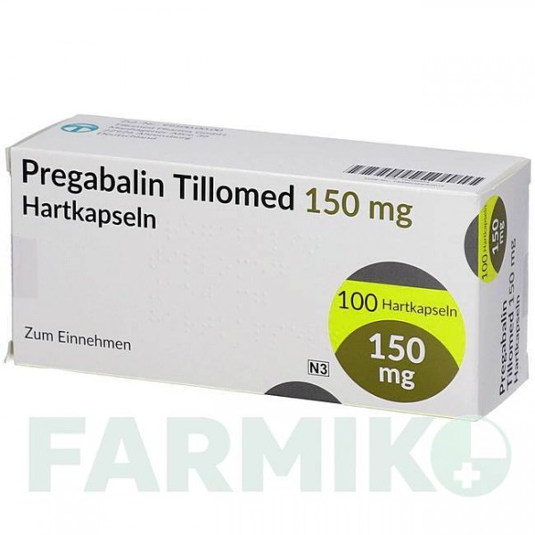 ПРЕГАБАЛІН (PREGABALIN) 150 мг капсули 100 шт - Прегабалін TILLOMED