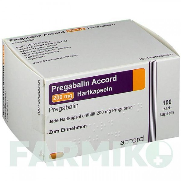 ПРЕГАБАЛІН (PREGABALIN) 200 мг капсули 100 шт - Прегабалін ACCORD HEALTHCARE