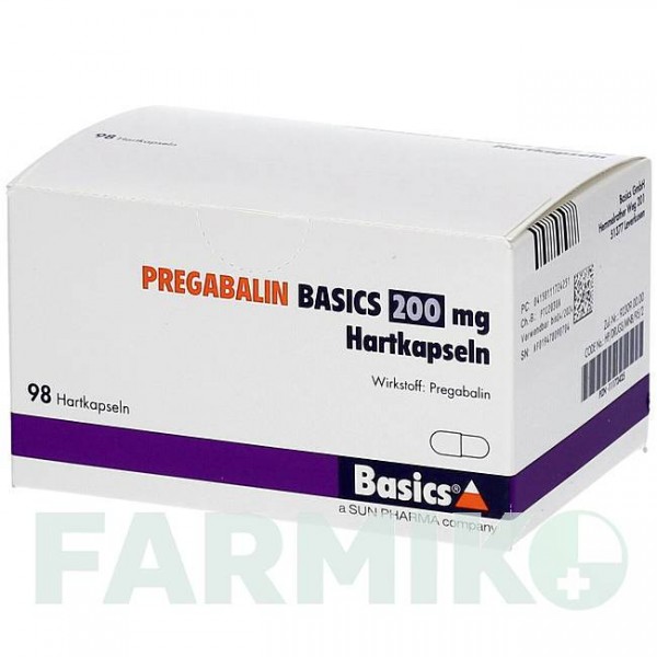ПРЕГАБАЛИН (PREGABALIN) 200 мг капсулы 98 шт - Прегабалин BASICS