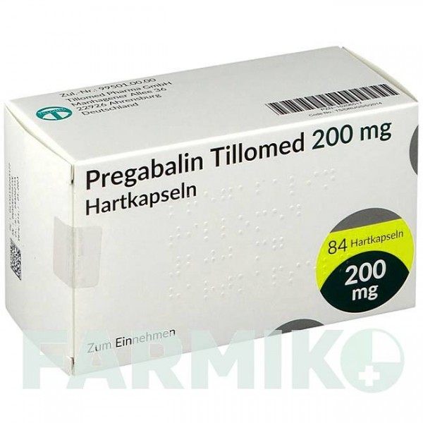 ПРЕГАБАЛІН (PREGABALIN) 200 мг капсули 84 шт - Прегабалін TILLOMED