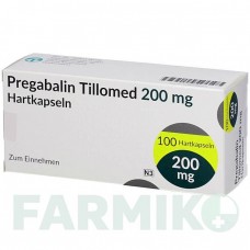 ПРЕГАБАЛІН (PREGABALIN) 200 мг капсули 100 шт - Прегабалін TILLOMED