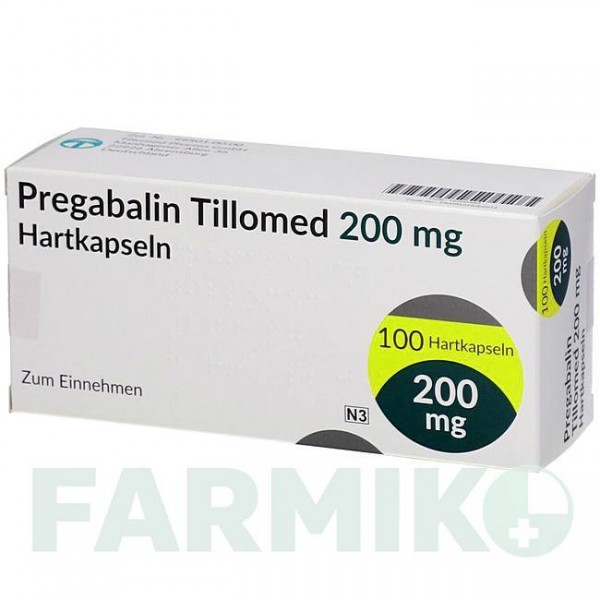 ПРЕГАБАЛІН (PREGABALIN) 200 мг капсули 100 шт - Прегабалін TILLOMED