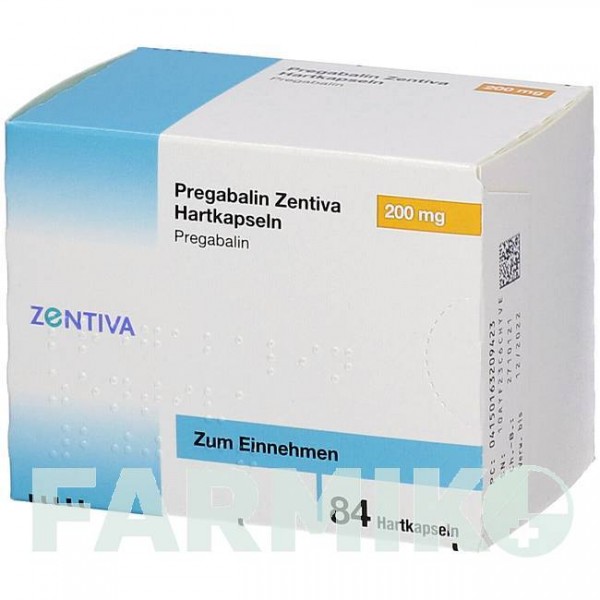 ПРЕГАБАЛИН (PREGABALIN) 200 мг капсулы 84 шт - Прегабалин ZENTIVA