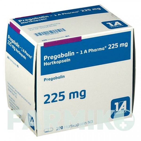 ПРЕГАБАЛИН (PREGABALIN) 225 мг капсулы 100 шт - Прегабалин 1 A PHARMA