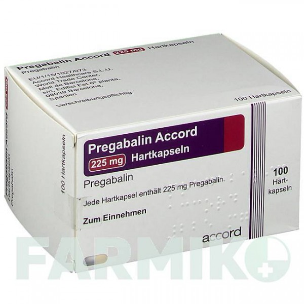 ПРЕГАБАЛІН (PREGABALIN) 225 мг капсули 100 шт - Прегабалін ACCORD HEALTHCARE