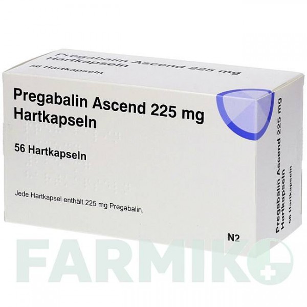 ПРЕГАБАЛИН (PREGABALIN) 225 мг капсулы 56 шт - Прегабалин ASCEND