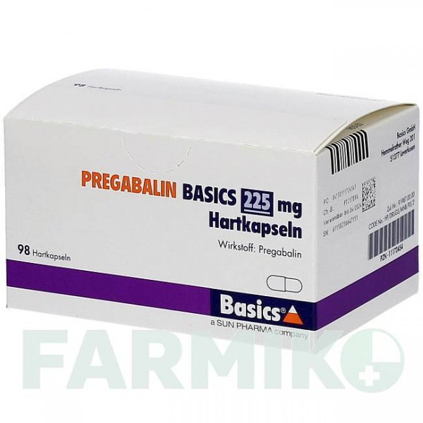 ПРЕГАБАЛИН (PREGABALIN) 225 мг капсулы 98 шт - Прегабалин BASICS