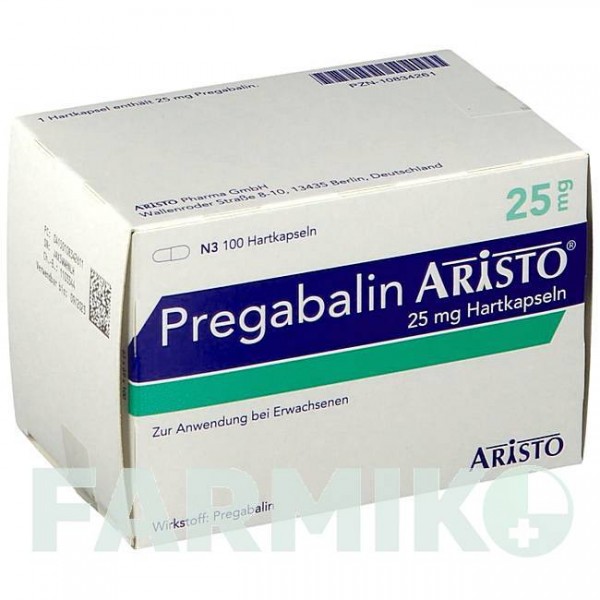 ПРЕГАБАЛИН (PREGABALIN) 25 мг капсулы 100 шт - Прегабалин ARISTO PHARMA