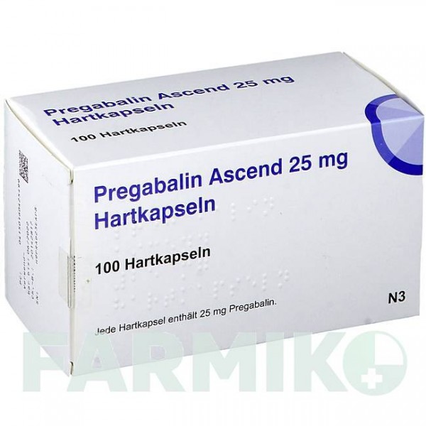 ПРЕГАБАЛИН (PREGABALIN) 25 мг капсулы 100 шт - Прегабалин ASCEND